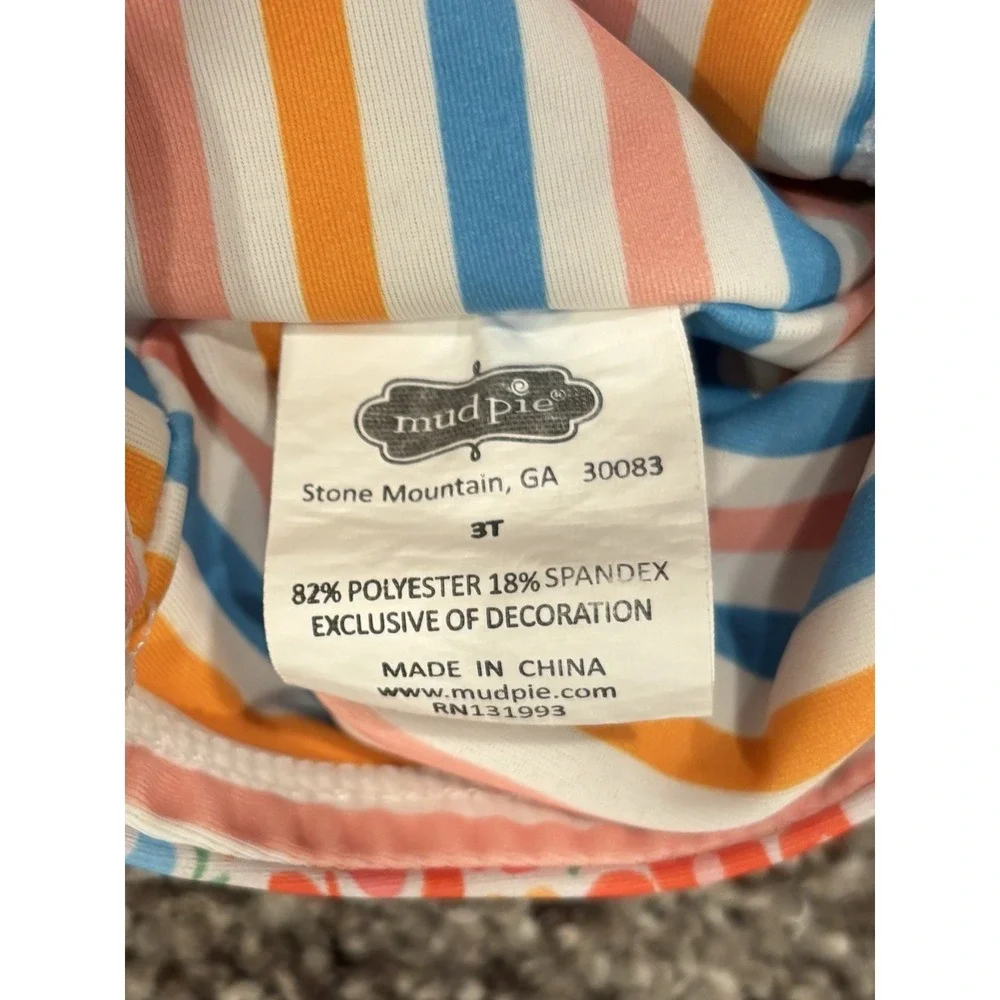 Set Of 2 Swimsuits: Mudpie Reversible Swimsuit And Cat &‎ Jack Sz 3
